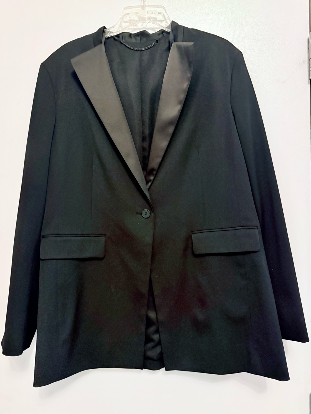 ALLSAINTS Sofía Satin Tuxedo Style Blazer - Picture 3 of 9
